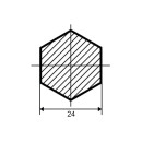Шестигранник стальной горячекатаный Ст35 24мм