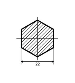 Шестигранник стальной горячекатаный Ст35 22мм