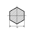 Шестигранник стальной горячекатаный Ст35 19мм