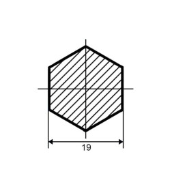 Шестигранник стальной горячекатаный Ст35 19мм