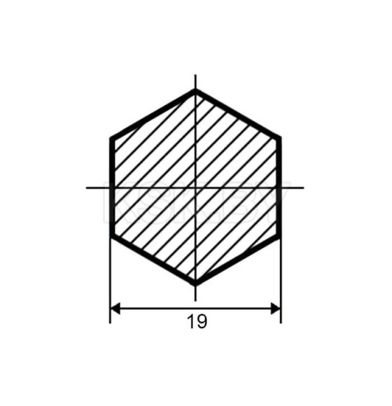 Шестигранник стальной горячекатаный Ст35 19мм