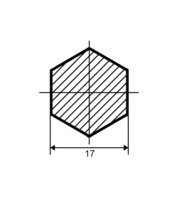 Шестигранник стальной горячекатаный Ст35 17мм