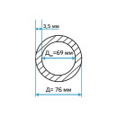 Труба стальная электросварная черная 76х3,5 мм