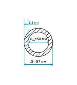 Труба стальная электросварная черная 57х3,5мм