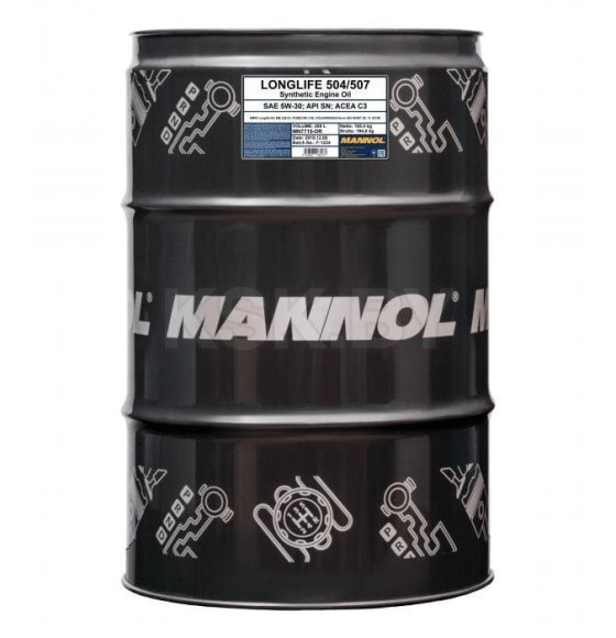 Моторное масло Mannol Longlife 504/507  5W-30 SN/CF , 208л (MN7715-DR) 