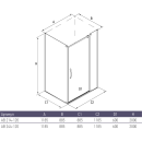 Душевое ограждение Alex Baitler 120х90х200 см (AB214-120) 