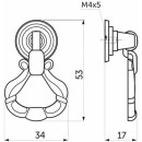 Ручка меб. WP11-47, старое золото, AKS (23174) 