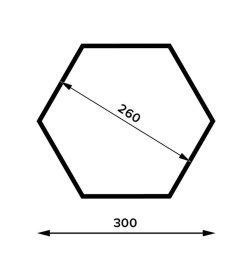 Полка FHS300 Hexagonal shelf BI белый