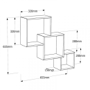 Комплект полок FIS1 Square module дуб сонома (67313) 