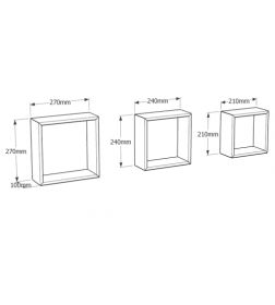 Комплект полок FSS100 Square белый