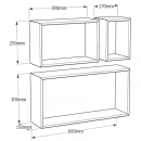 Комплект полок FRS1 Rectangle дуб сонома (67913) 