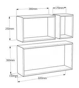 Комплект полок FRS1 Rectangle дуб сонома