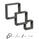 Комплект полок FIS1 Square module серый (67312) 