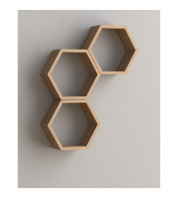 Полка FHS300 Hexagonal shelf DS дуб сонома