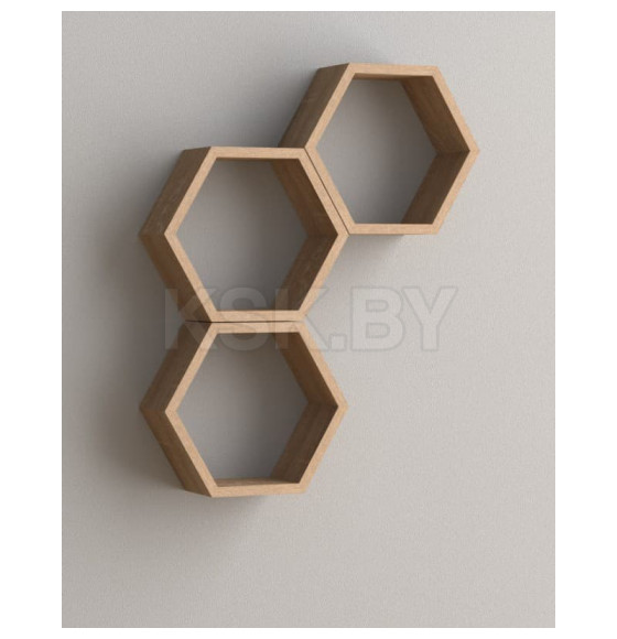 Полка FHS300 Hexagonal shelf DS дуб сонома (67703) 