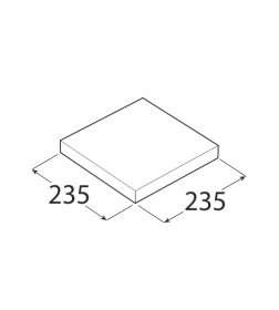 Полка бесконсольная серая FS 25/25 SZ