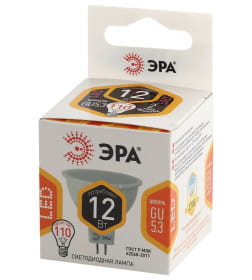 Лампа светодиодная G5.3 MR16 12W 220в. 2700K ЭРА