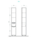 Пенал напольный Vigo Callao 2-30 с бельевой корзиной pn.CAL.30 (pn.CAL.30) 