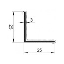 Уголок стальной горячекатаный 3х25х25мм