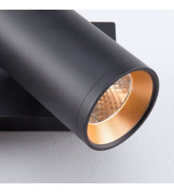 Светильник настенный черный/золото 20066/2 LED