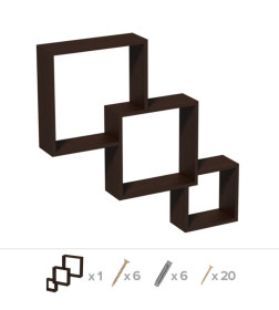 Комплект полок FIS1 Square module венге