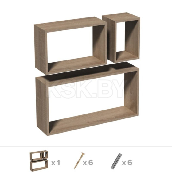 Комплект полок FRS1 Rectangle дуб сонома (67913) 