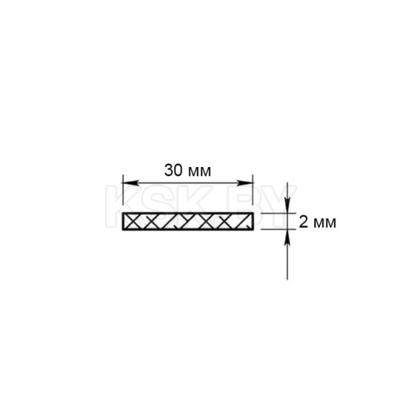 Полоса алюминиевая 30х2х2000мм (00455) 