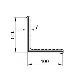 Уголок стальной горячекатаный 7х100х100мм