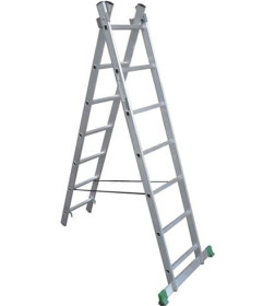Лестница алюминиевая двухсекционная 396/681см 2х14 ступеней 15,0кг TARKO