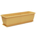 Ящик балконный АЛИЦИЯ 400 мм с поддоном Белая глина (M3214) 