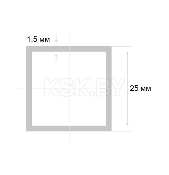 Труба профильная квадратная 25х25х1,5мм