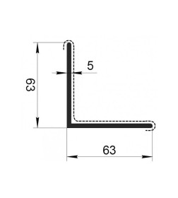 Уголок стальной горячекатаный 5х63х63мм