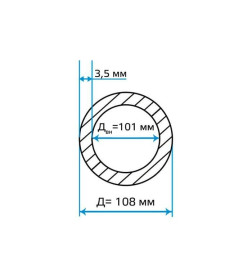 Труба стальная электросварная черная 108х3,5 мм