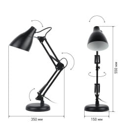 Светильник настольный N-123 Е27 40Вт черный ЭРА