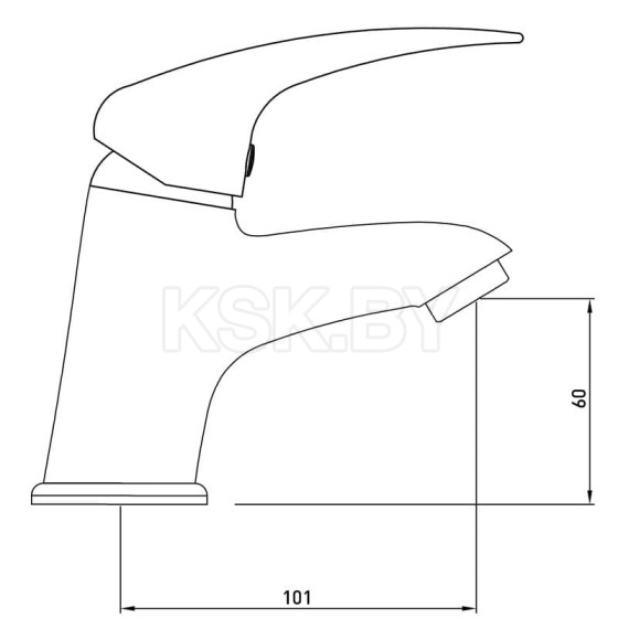 Смеситель для умывальника Gross Aqua Basic, 6226257С (6226257C) 