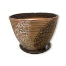 Горшок для цветов керамический с подставкой 8,0 л Кружева (10с37) 