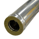 Труба дымоходная (утипленная)  d150/250мм; Н=1000мм;  AISI430-1,0/0,5мм