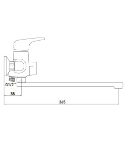 Смеситель для ванны Gross Aqua Optima, 7518511C-35F