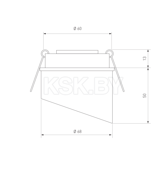 Светильник встраиваемый WH/GD белый/золото, 7005 MR16 (a040981) 