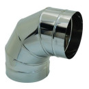 Отвод  90гр.(вентиляционный) d120мм;  AISI430-0,5мм