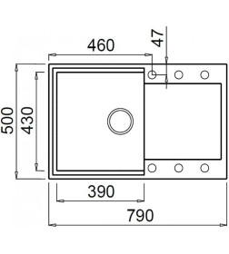 Мойка кухонная из гранита Elleci, Easy 300, Aluminium 70 (LMY30079)