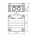 Коробка разветвительная для открытой установки Т60 114х114х57мм  IP66 OBO-BETTERMANN (2007061) 