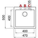 Мойка кухонная из гранита Elleci, Quadra 102 M79 Aluminium (Quadra 102 M79 Aluminium) 