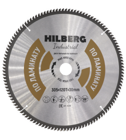 Диск пильный серия Hilberg Industrial ЛАМИНАТ 305*120Т*30 mm