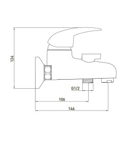 Смеситель для ванной Gross Aqua Elegance, 2500500C