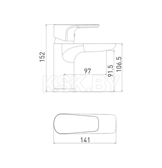 Смеситель для умывальника Gross Aqua Evo, 6241297С (6241297С) 