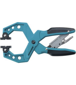 Струбцина клещеобразная, пластиковый корпус, храповый механизм жесткой фиксации, 100 мм, Gross