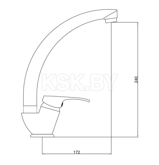 Смеситель для кухни Gross Aqua Basic, 3205257C-A02 (3205257C-A02) 