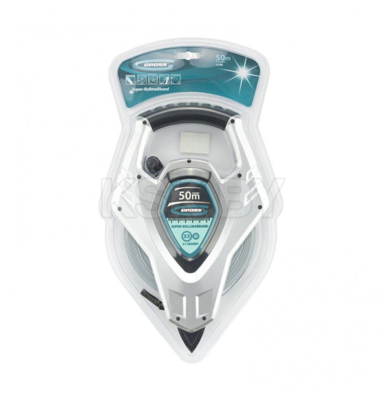 Рулетка 50м х 13мм геодезическая Gross (31480) 