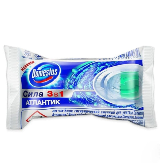 Блок гигиенический сменный для унитаза DOMESTOS Атлантик 40г